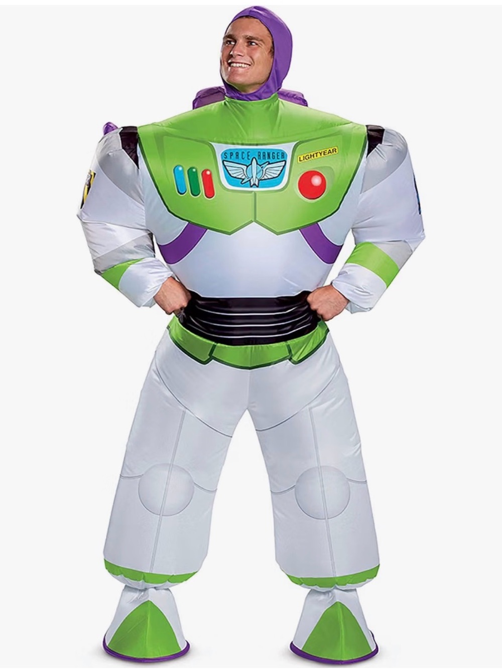Buzz Lightyear Inflatable adult one size Costume - Green & White